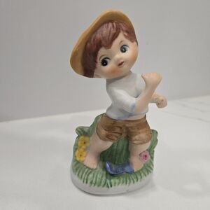 Vintage‎ Boy Fishing Figurine